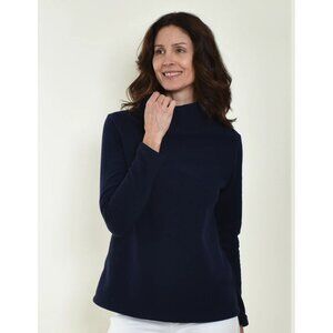 Southwind Acadia Pullover Fleece Top Size XSmall Mock Neck Navy Blue Comfort NEW